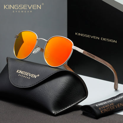 KINGSEVEN W5519 silver red polarized sunglasses