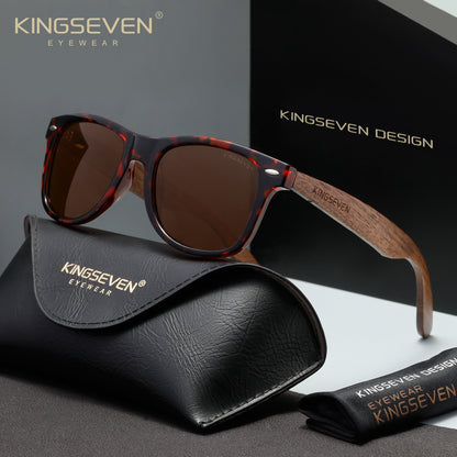KINGSEVEN W5520 leopard brown polarized sunglasses