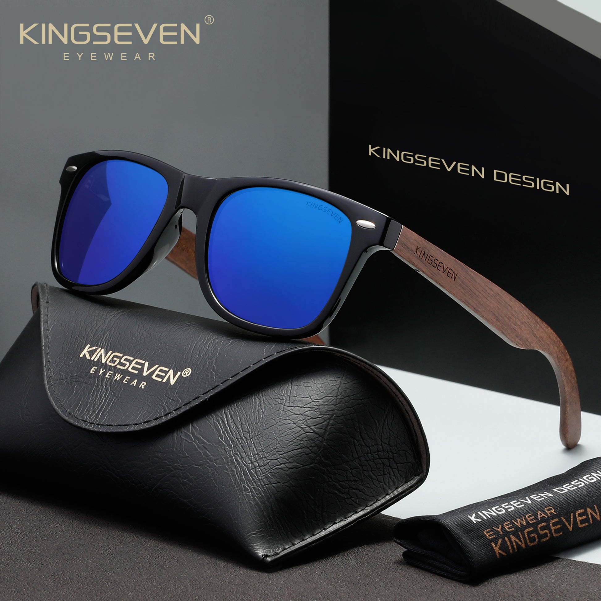 KINGSEVEN W5520 deep blue polarized sunglasses