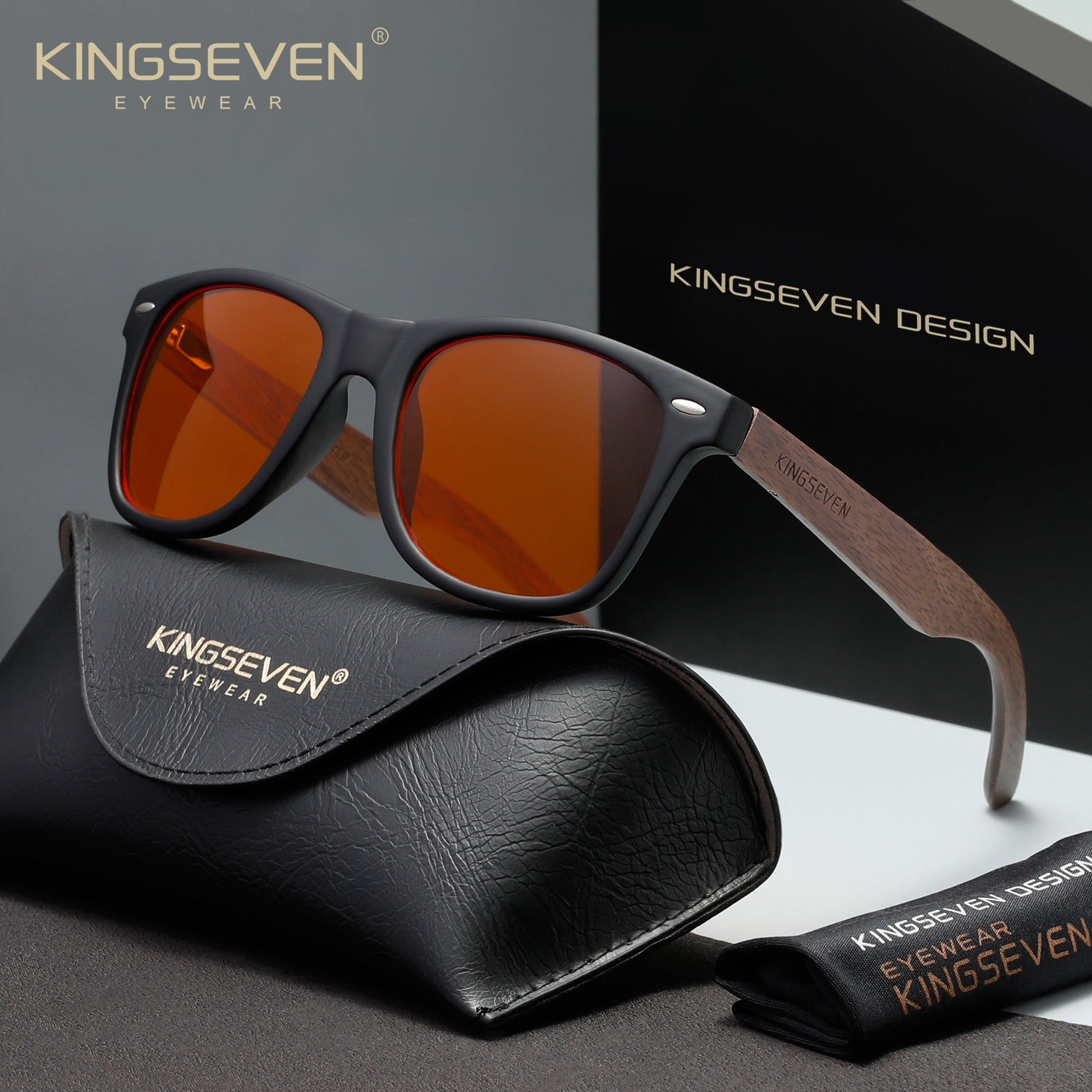 KINGSEVEN W5520 black 99% blue light sunglasses
