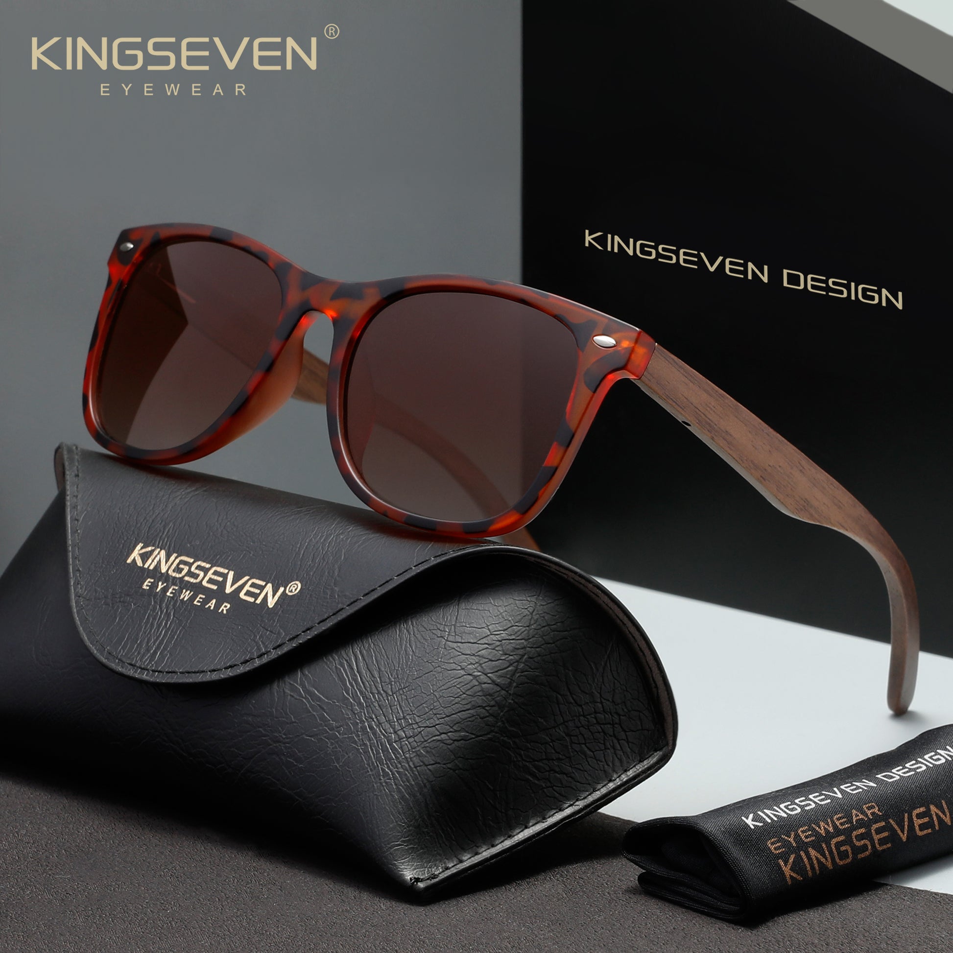 KINGSEVEN W5523 brown polarized sunglasses