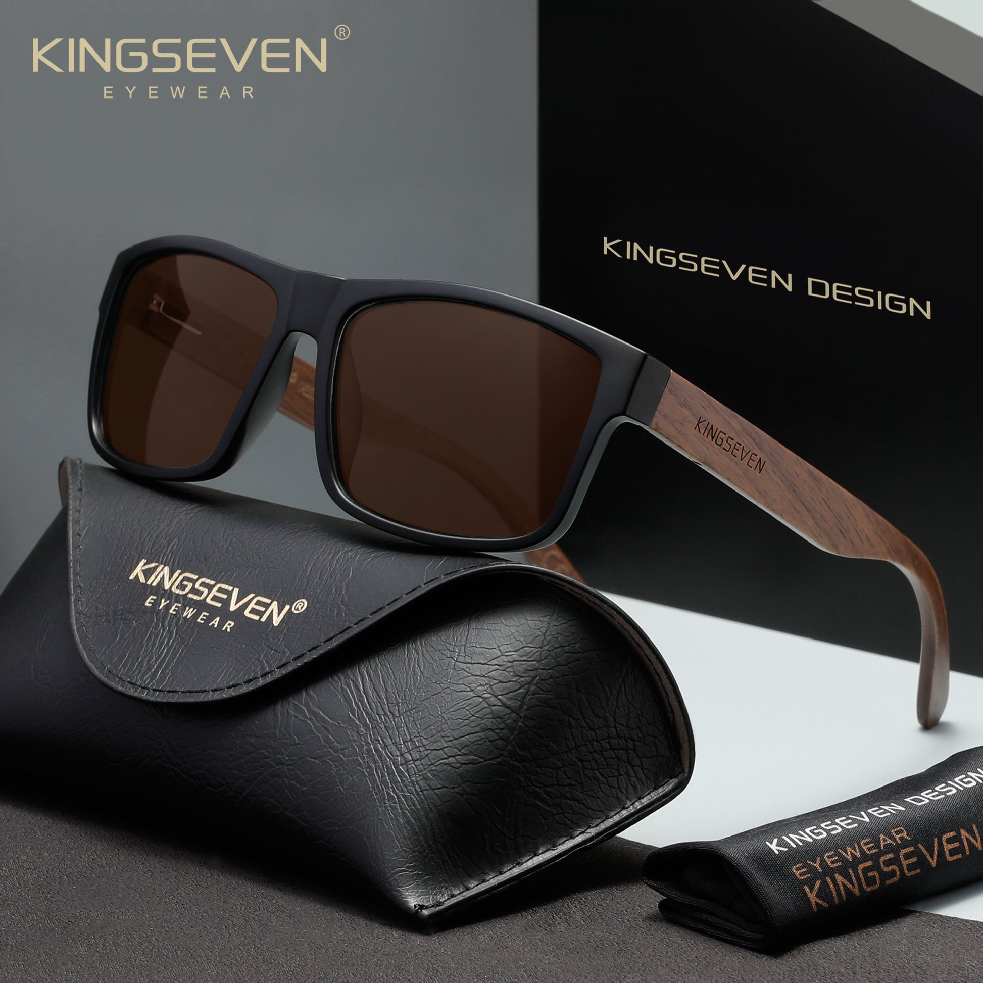 KINGSEVEN W5669 brown polarized sunglasses