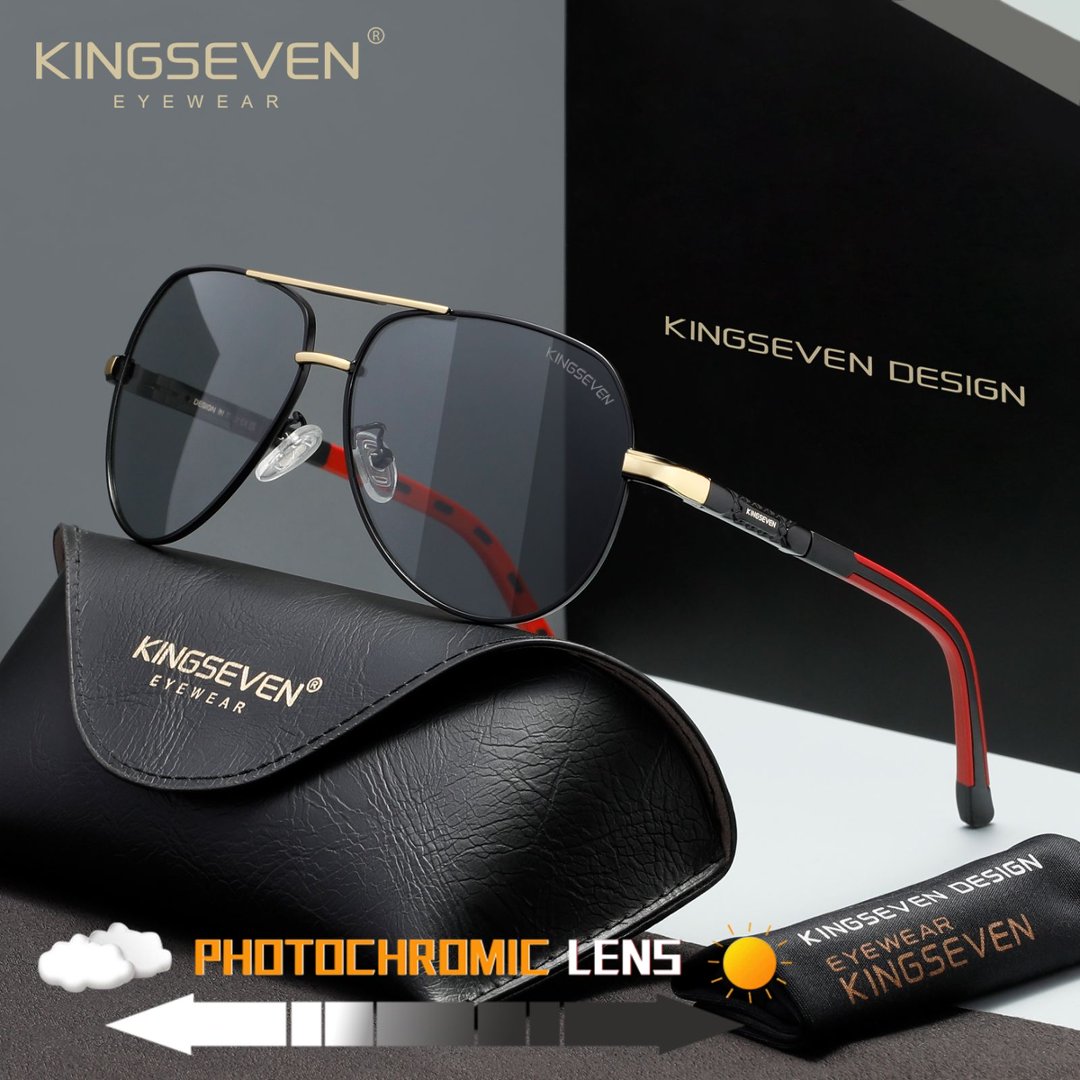 KINGSEVEN K725 gold photochromic polarized sunglasses for men