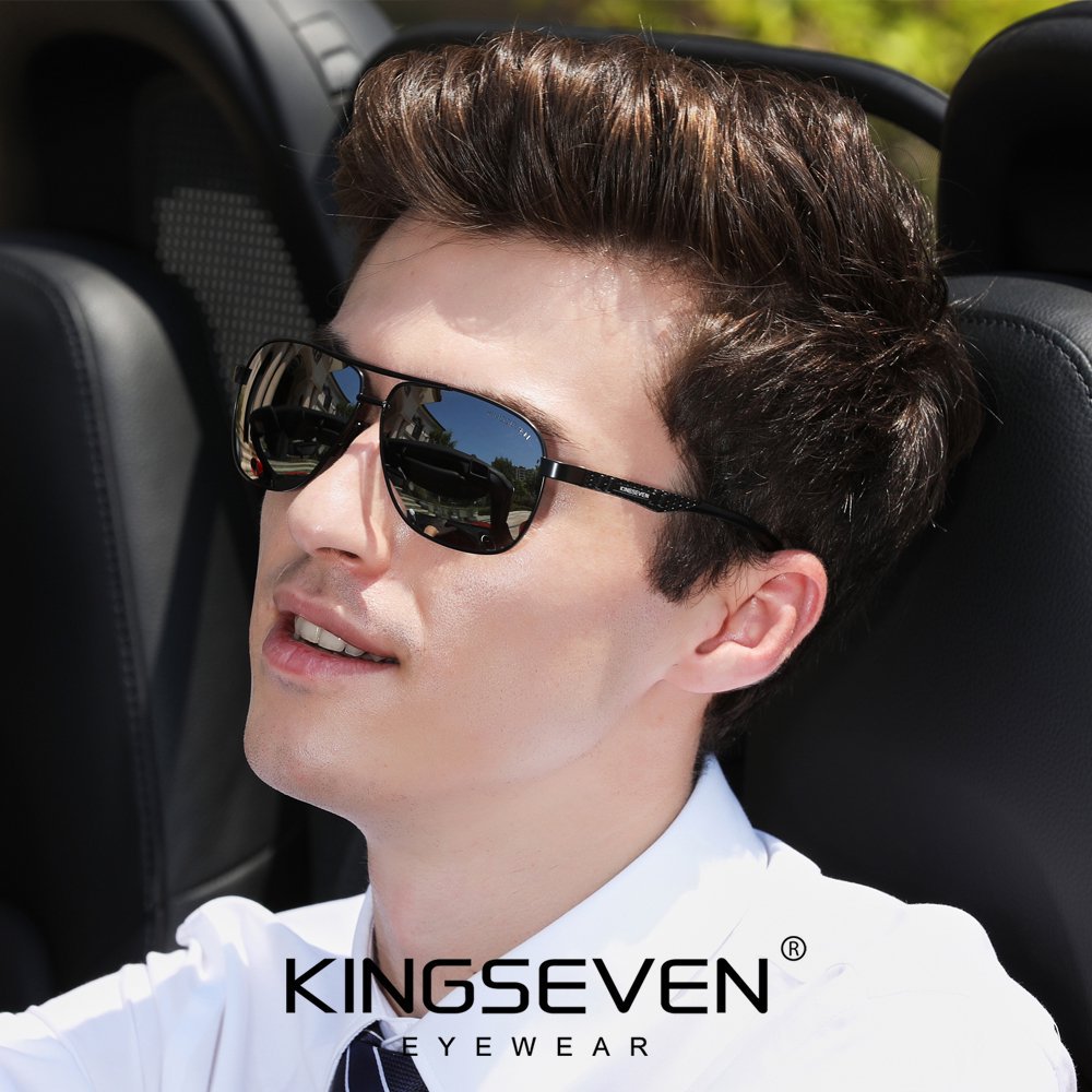 Man wearing KINGSEVEN N7188 sunglasses outdoor