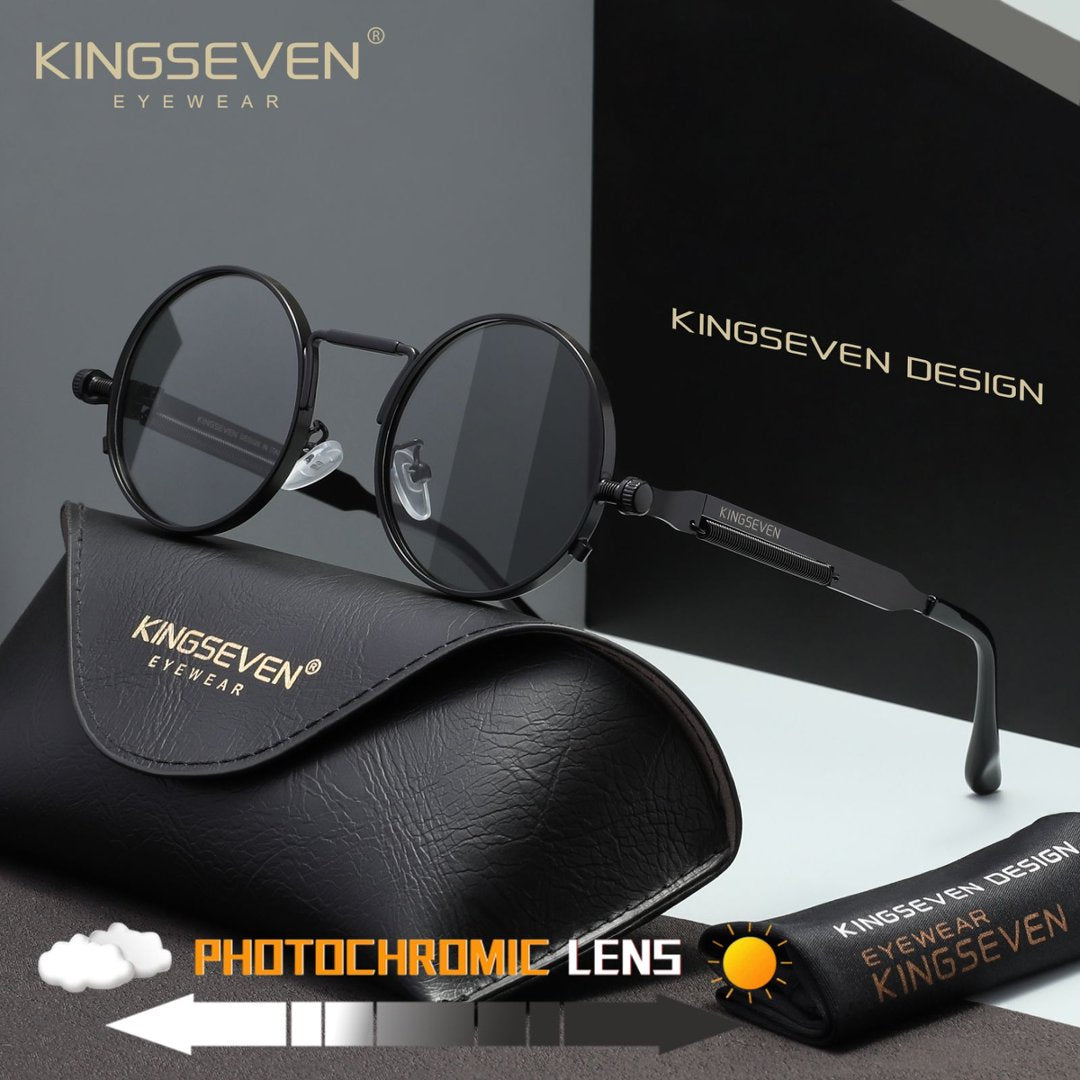 KINGSEVEN N7579 black photochromic polorized sunglasses for men