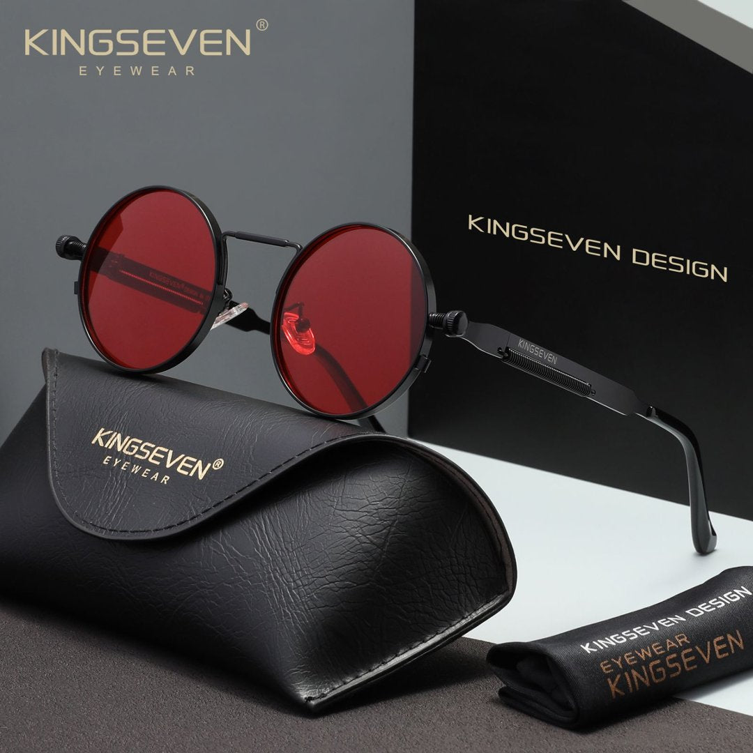 KINGSEVEN N7579 black red polorized sunglasses for men