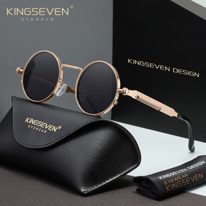 KINGSEVEN N7579 gold gray polorized sunglasses for men