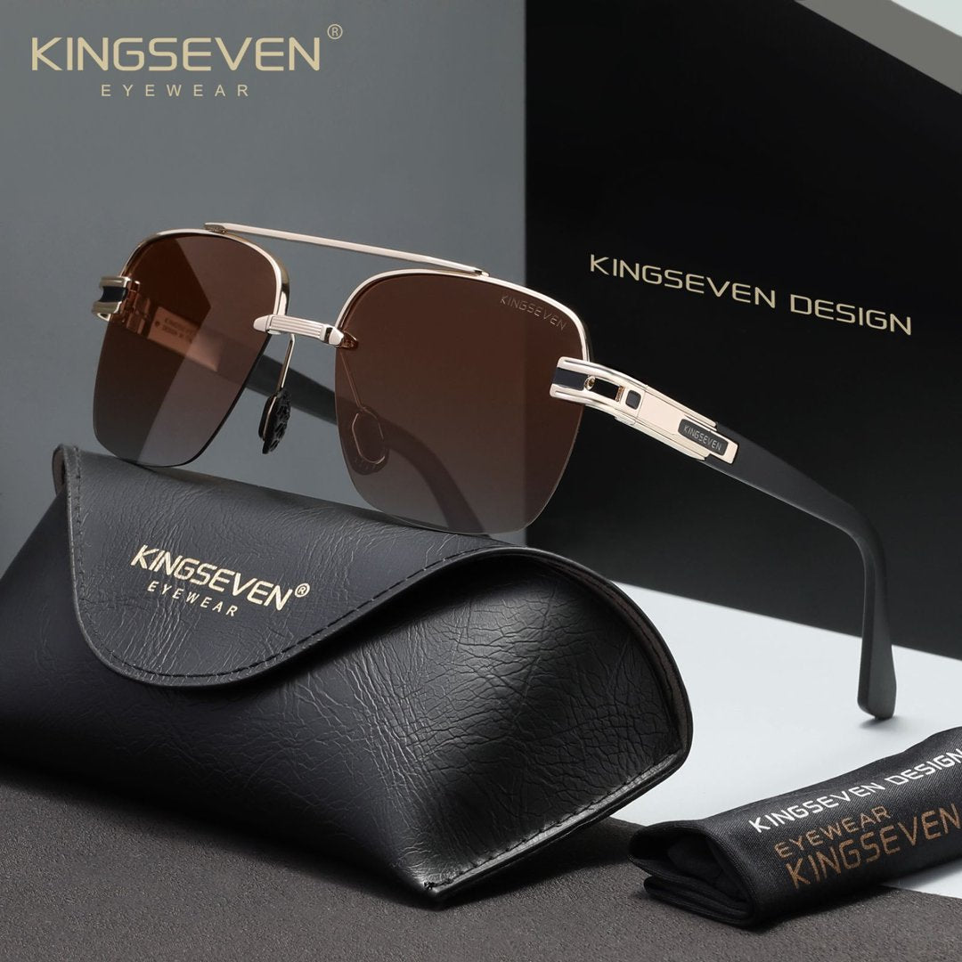 KINGSEVEN N7666 gold brown polarized sunglasses
