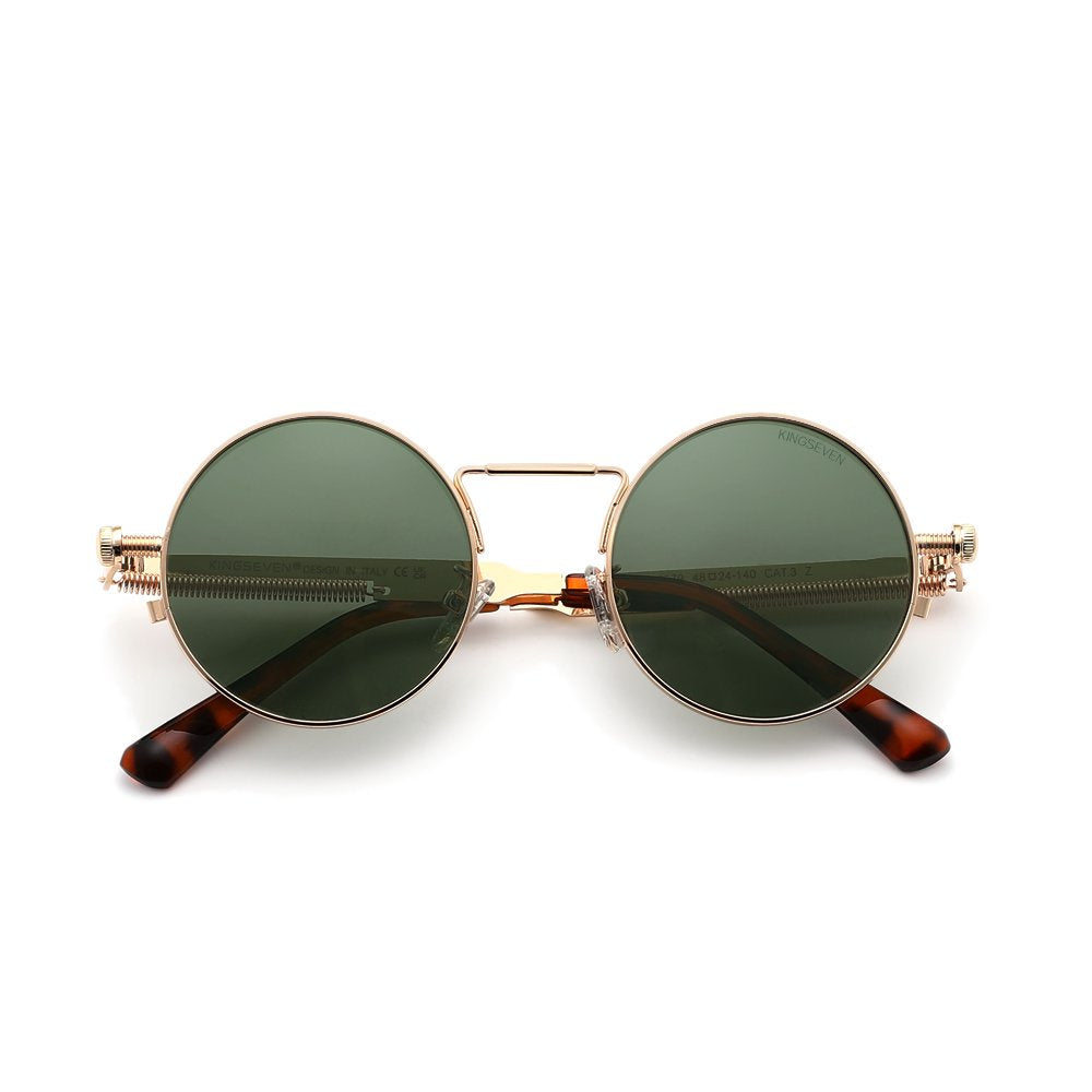 KINGSEVEN N7579 gold green polarized lens UV400