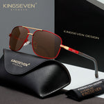 KINGSEVEN N724 red brown polorized sunglasses for men