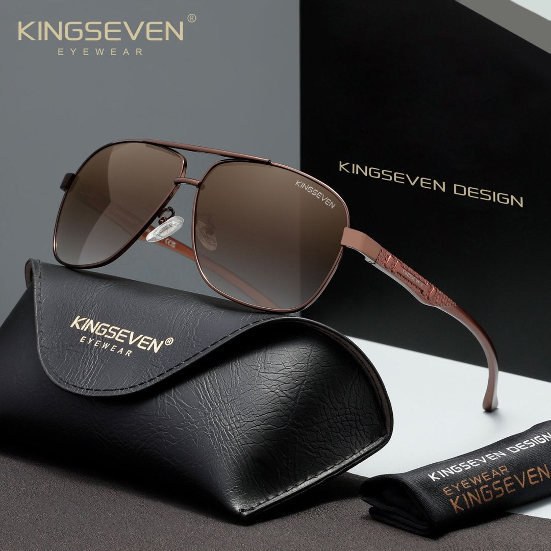 KINGSEVEN N7188 brown polorized sunglasses for men