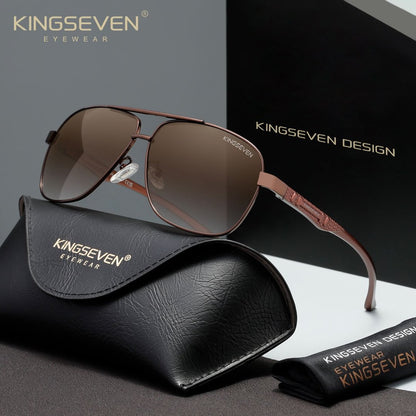 KINGSEVEN N7188 brown polorized sunglasses for men