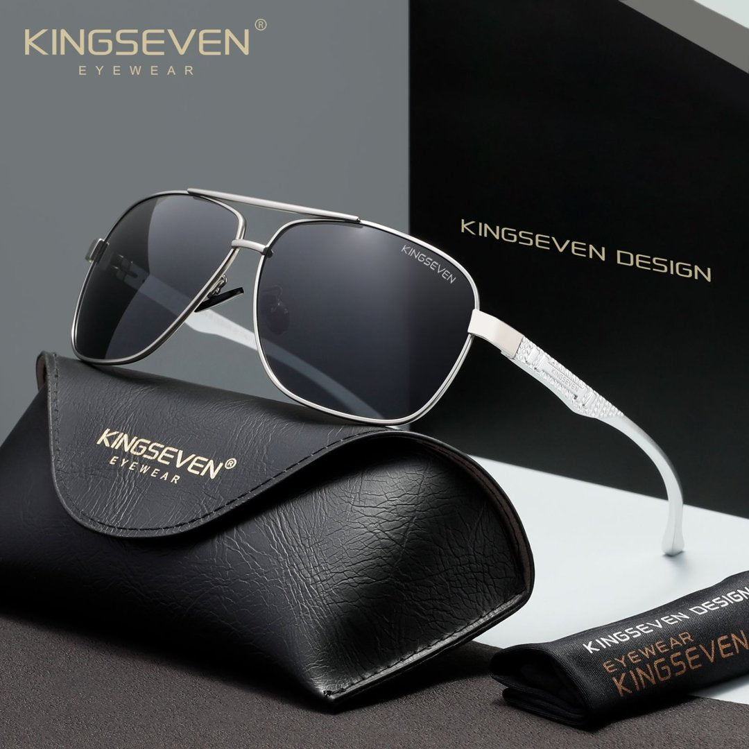 KINGSEVEN N7188 gun gray polorized sunglasses for men