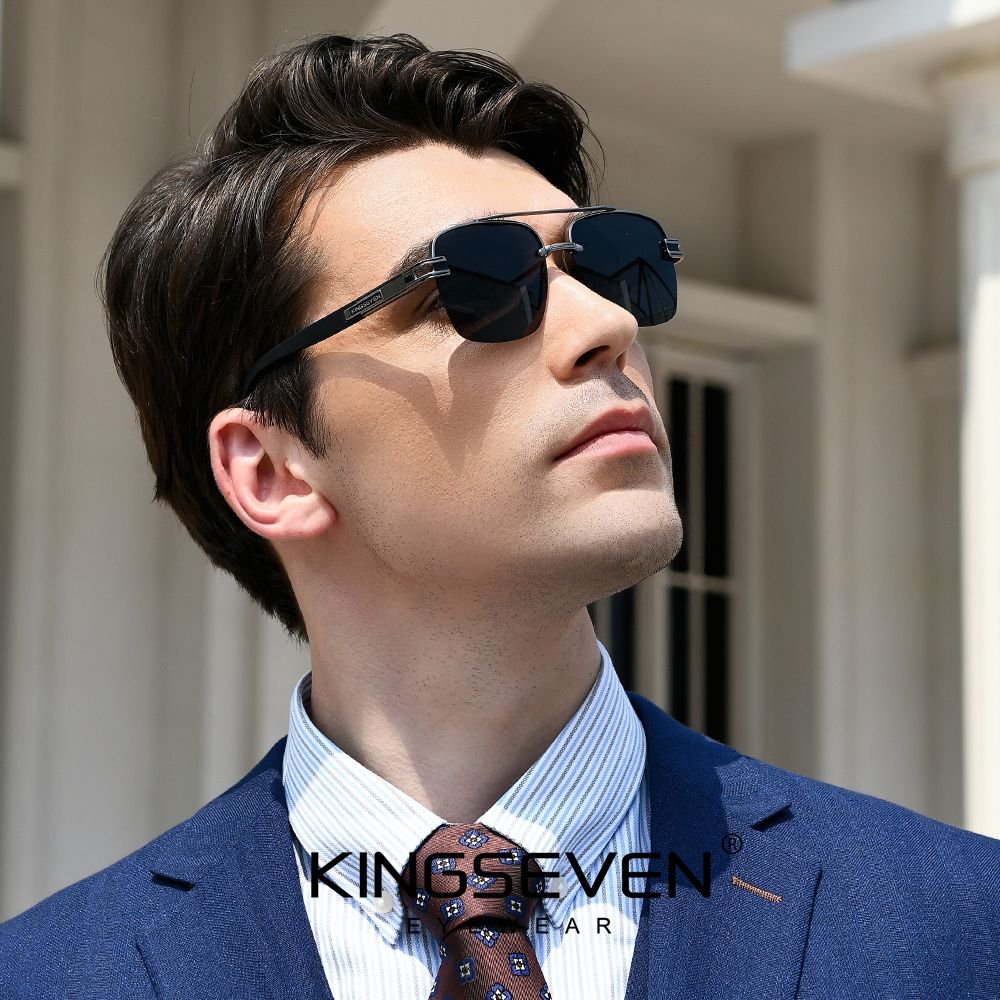 Man wearing KINGSEVEN N7666 sunglasses outdoor