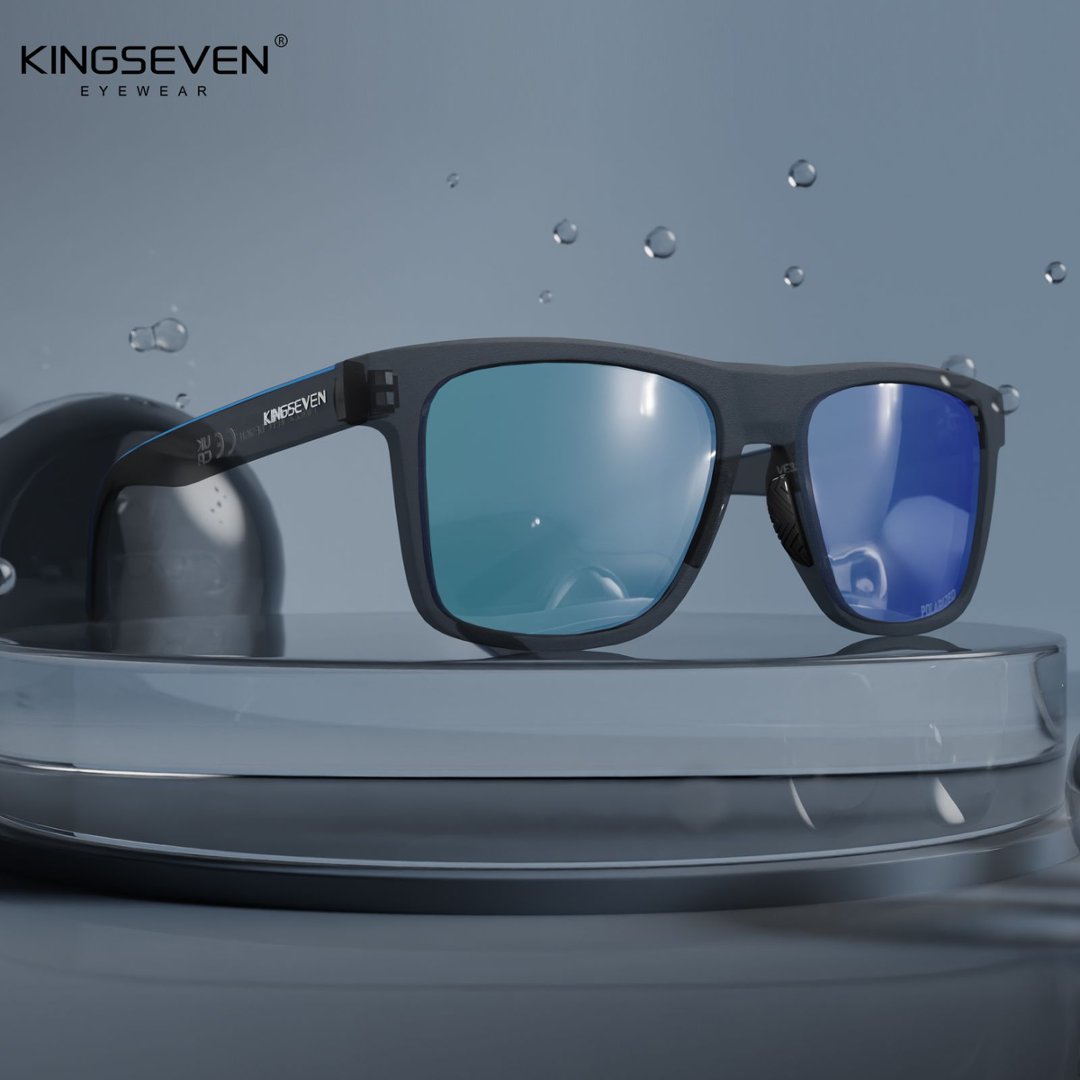 KINGSEVEN LE798 men gray blue polarized sunglasses aluminum frame