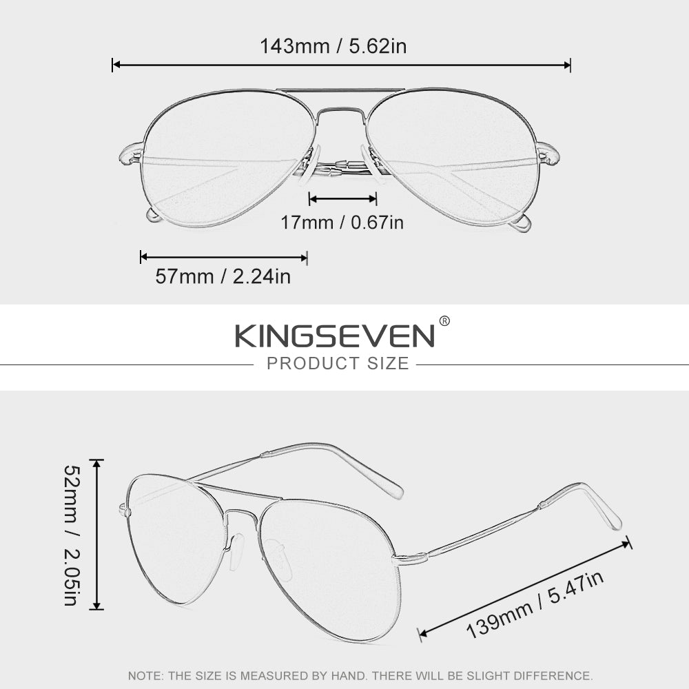 KINGSEVEN N7117 sunglasses size