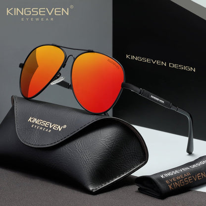 KINGSEVEN N7730 balck red polorized sunglasses for men