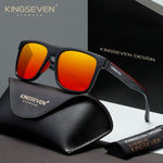 KINGSEVEN LE798 gray red polarized sunglasses for men